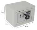 Sejf na kod PIN do domu, biura, hotelu, 23 × 17 × 17 cm, SecureBox-20