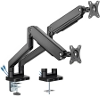 Uchwyt biurkowy na 2 monitory z dwoma portami USB w podstawie, przekątną 17"-32", VESA SolidHand-CS02U