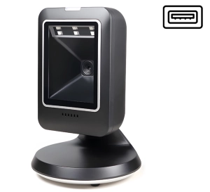 Skaner QR i kodów kreskowych, stacjonarny, przewodowy, USB, odczyt kodów z ekranu LCD HD-S63