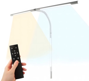 Lampa ledowa na biurko z pilotem do obsługi i regulacją natężenia światła, 1300 lumenów, biała LumixDesk-15
