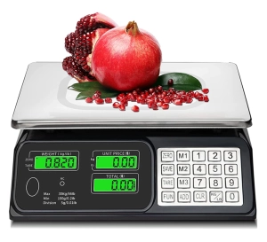 Waga do żywności sklepowa, elektroniczna do 30 kg z wyświetlaczem LCD, bezprzewodowa, kg, lb wagPRO-S30A