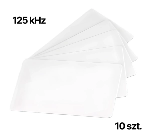Karty zbliżeniowe UNIQUE 125 kHz do identyfikacji, zakodowane, RFID LF, białe - zestaw 10 sztuk HD-RWC01-10