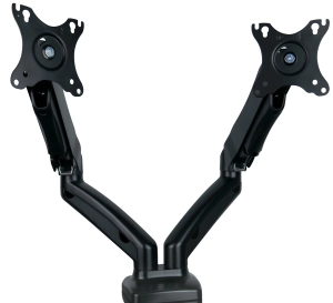 Ramię na 2 monitory do biurka z przekątną 13"-27" ze sprężyną gazową do regulacji, VESA SolidHand-SG02