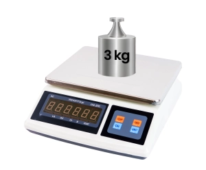 Waga spożywcza do 3 kg elektroniczna z akumulatorem 4Ah bezprzewodowa, 0,1g dokładności wagPRO-S3