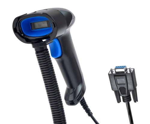 Skaner do kodów kreskowych, przewodowy, RS232, automatyczne skanowanie HD10C-RS232