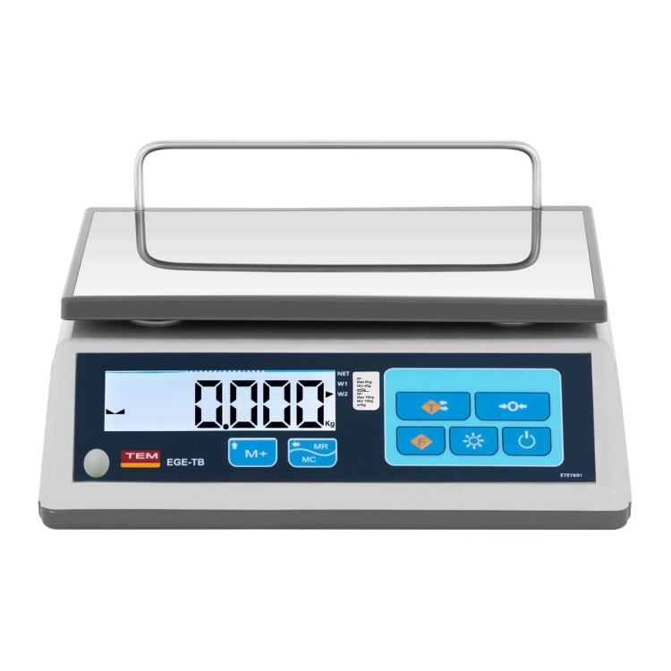 Waga sklepowa z legalizacją, udźwigiem do 30 kg i wyświetlaczem LCD, dokładność pomiaru 10 gram wagPRO-S30L