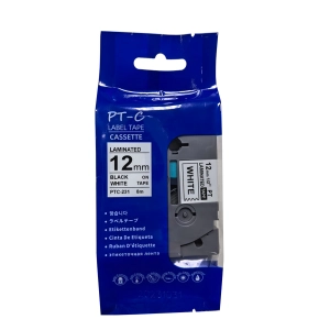 Naklejki samoprzylepne na rolce biale 12 mm x 8 do etykieciarki TapeMate 12BW8