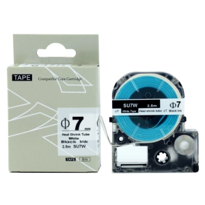 Tasma do etykieciarki termokurczliwa biala 7 mm x 2%2C5 m TapeMate 7BW25