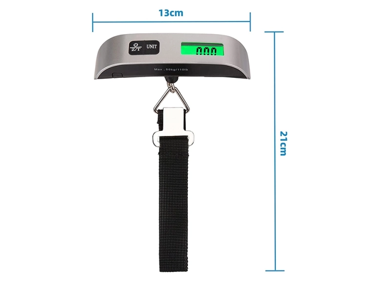 Waga bagażowa kompaktowa do 50 kg z wyświetlaczem LCD