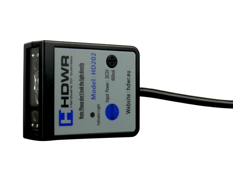 Czytnik kodów QR stacjonarny, odczyt kodu Aztec z dowodu rejestracyjnego HD202