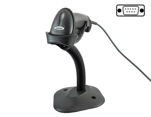 Czytnik kodów kreskowych w zestawie z podstawką, RS232 LS2208