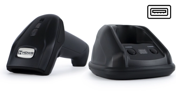 Skaner kodów kreskowych 1D ze stacją dokującą, profesjonalny HD8900