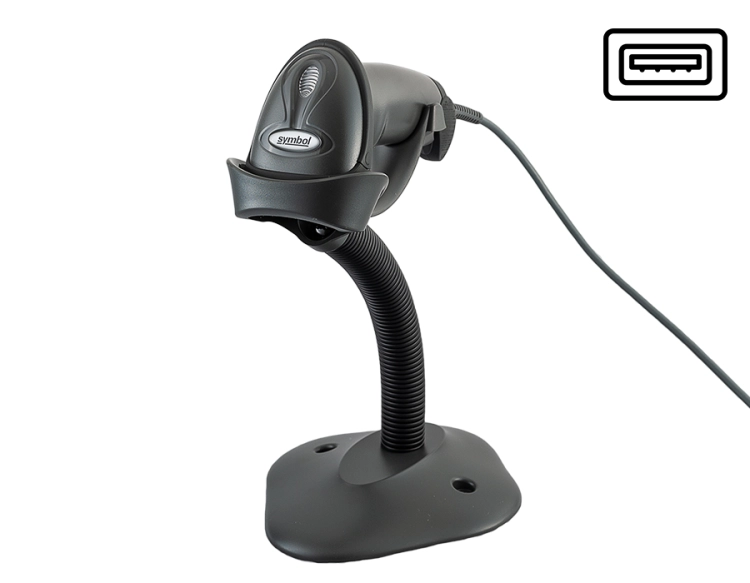 Czytnik kodów kreskowych LS2208 USB zestaw