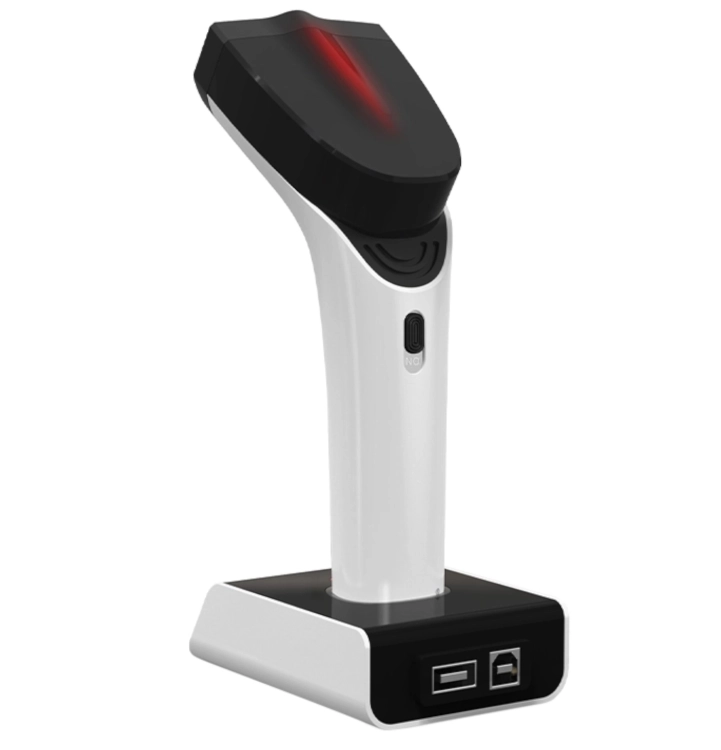 Skaner kodów QR ze stacją dokującą, odczytem kodów z ekranu LCD, RFID 13,56 mHz i wbudowaną pamięcią HD8100-RF