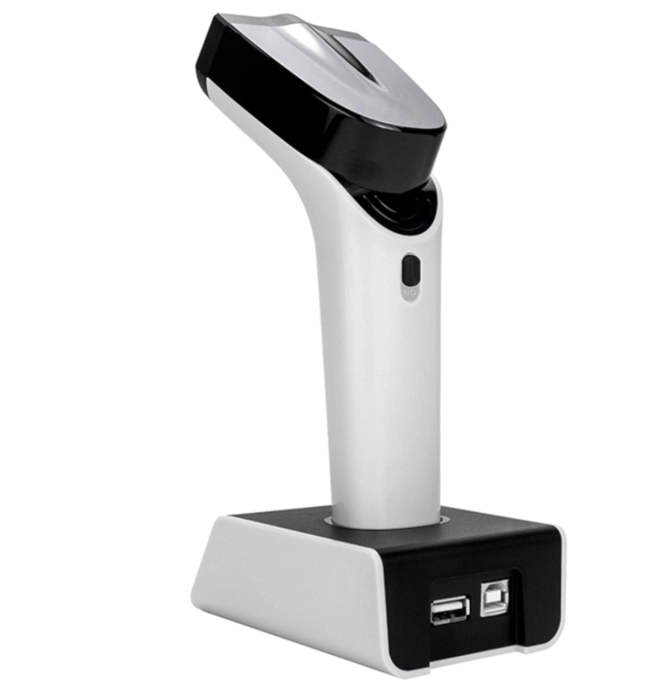 Czytnik QR z RFID 13,56 mHz i stacją dokującą, WIFI, Bluetooth, USB, zapis kodów w pamięci HD8100-RF