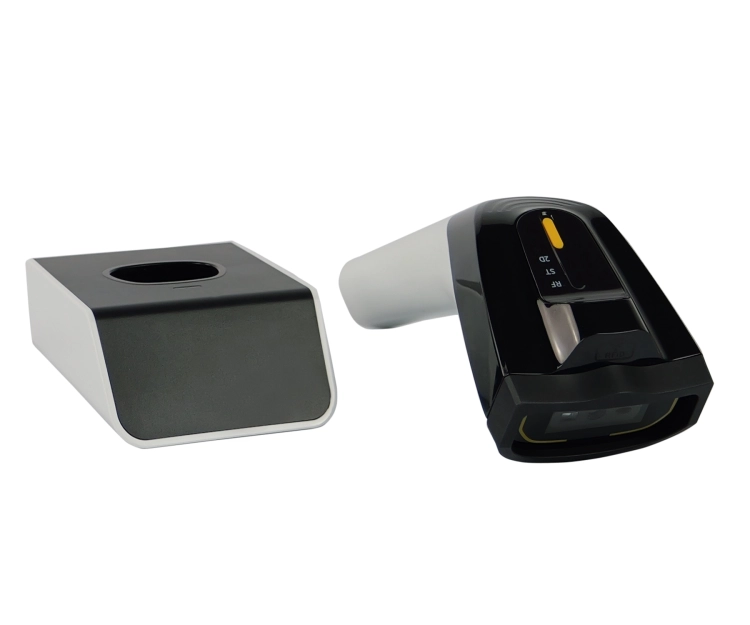 Skaner QR z RFID i stacją dokującą, WIFI, Bluetooth, wbudowana pamięć i odczyt kodu z ekranu LCD HD8500-RF