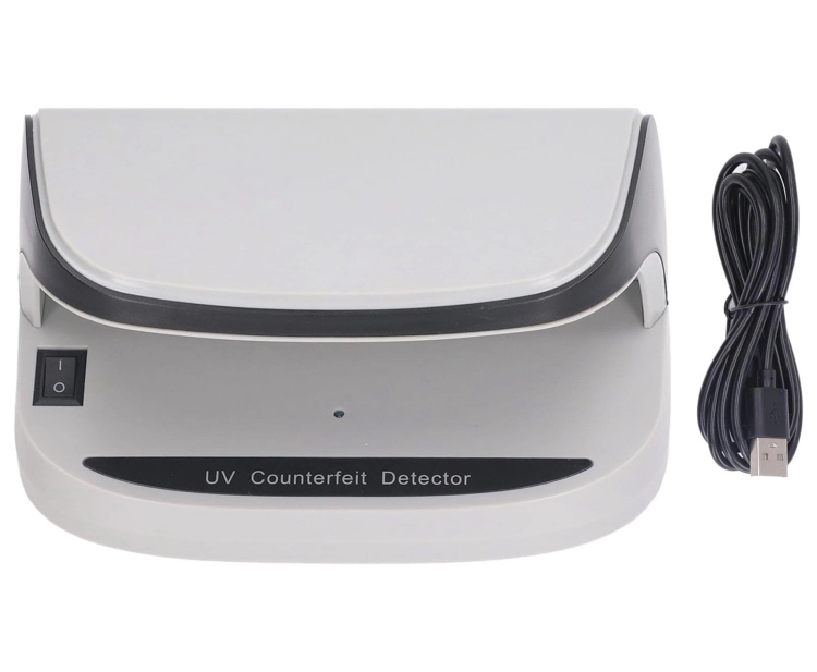 Deterktor UV do wykrywania fałszywych banknotów i dokumentów, kompaktowy, bezprzewodowy MoneyCheck-09