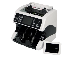 Liczarka pieniedzy z kontrola banknotow UV%2C MG%2C dwa wyswietlacze%2C wielowalutowa FiscalFlow 5012