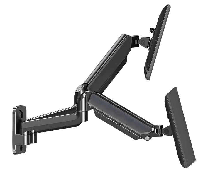 Uchwyt do monitora ścienny, podwójny z regulacją wspomaganą sprężyną gazową i standardem VESA SolidHand-CGW02