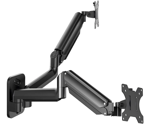 Uchwyt ścienny na 2 monitory ze sprężyną gazową i standardem VESA, 13-32 cale SolidHand-CGW02