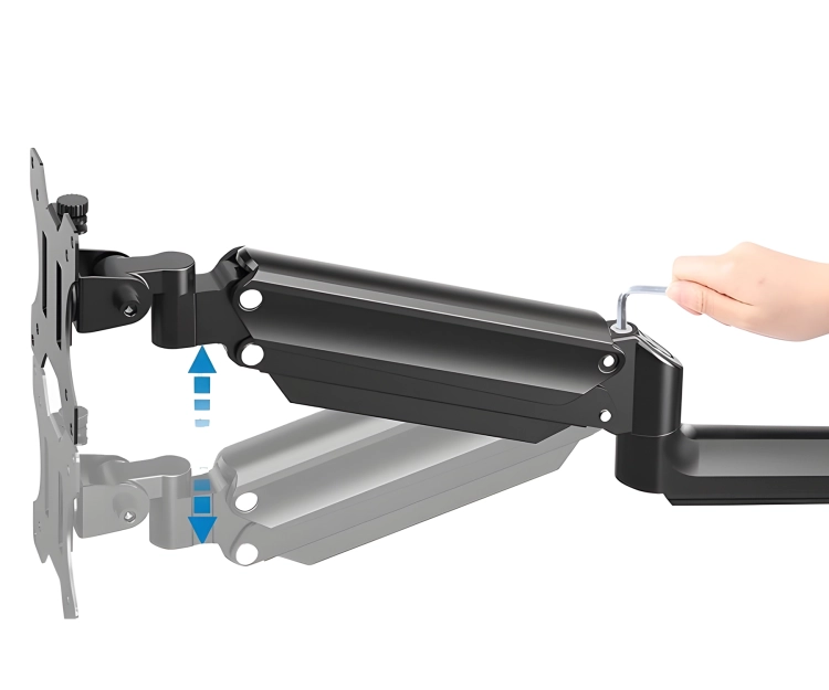 Uchwyt na monitor na ścianę ze sprężyną gazową i przekątną 17-32 cale SolidHand-CGW01