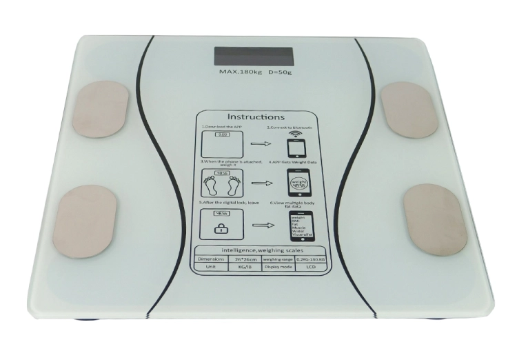 Waga łazienkowa szklana od 3 do 180 kg Bluetooth wagPRO-B2