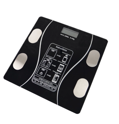 Waga do łazienki szklana do 180 kg Bluetooth czarna wagPRO-B1