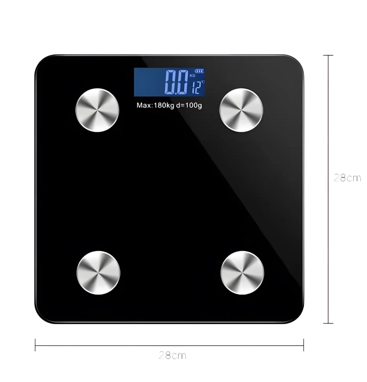 Inteligentna waga łazienkowa z pomiarem BMI Bluetooth do 180 kg wagPRO-B5