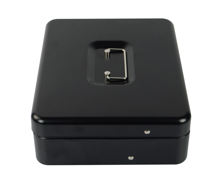 Kasetka na monety i banknoty z organizerem z p przegrodami, zamykana na kluczyk HD-CB30-9