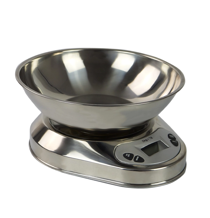Elektroniczna waga kuchenna do 5 kg z miską metalową do sprawdzania masy produktów sypkich wagPRO-K5C