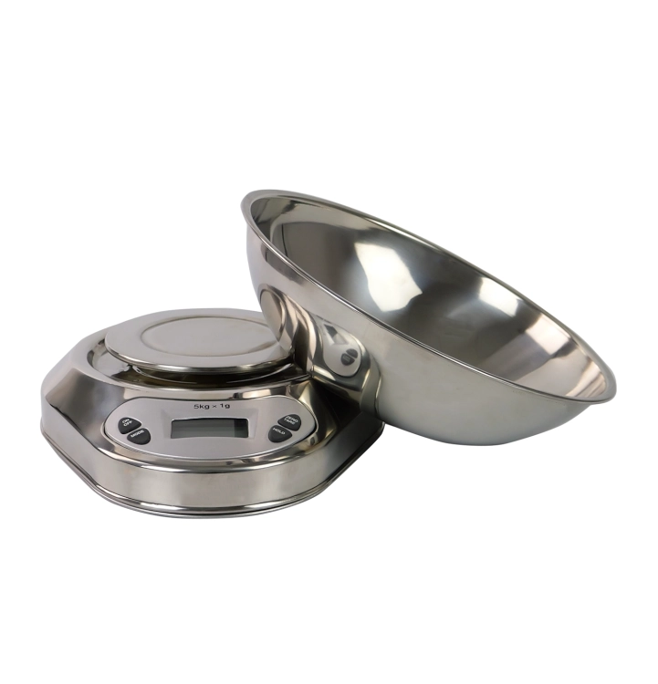 Waga do żywności kuchenna do 5 kg z wyświetlaczem LCD i miską metalową wagPRO-K5C