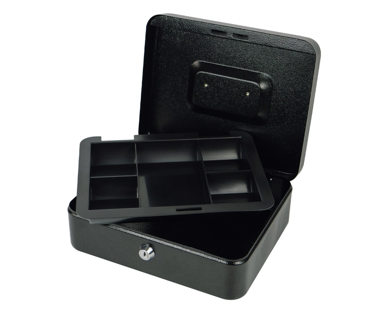 Kasetka na bilon i banknoty z 1 i 4 przegrodami, zamykana na klucz HD-BC25-5A