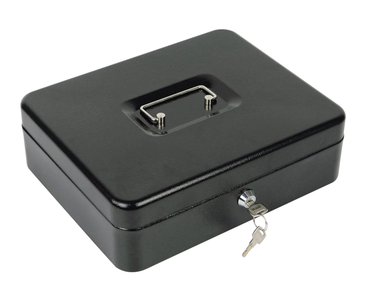 Kasetka na monety z 4 przegrodami na bilon, 1 na banknoty i wyciąganym wkładem, zamykana na kluczyk HD-CB30-5A