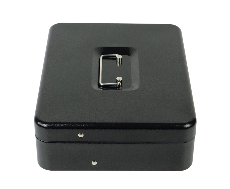 Kasetka na bilon 5 przegród i na banknoty 4 przegrody z zatrzaskami, zamykana na kluczyk, metalowa HD-CB30-9A