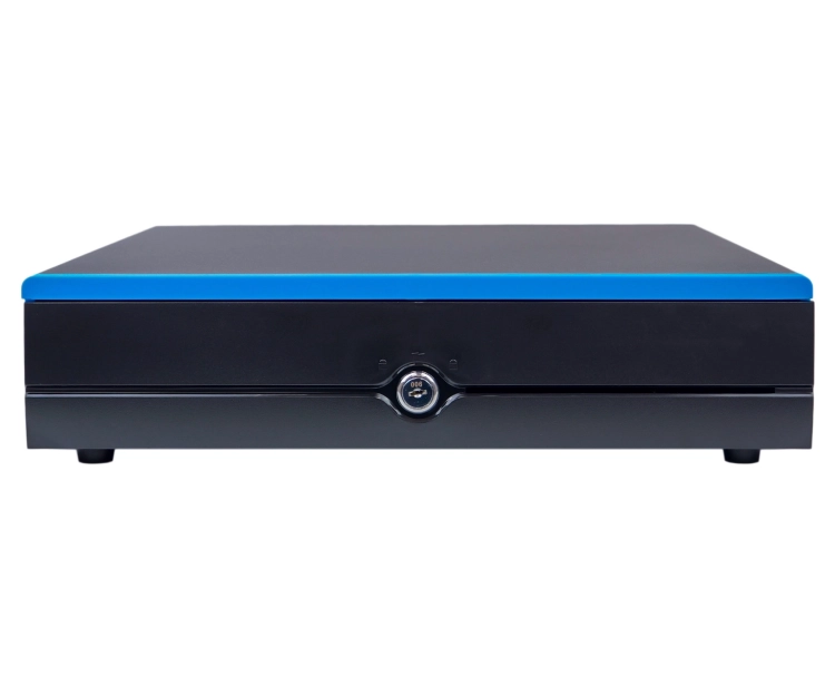 Szuflada do kasy fiskalnej z 7 przegrodami na banknoty i 4 na monety, duża, zamek na klucz HD-KW43