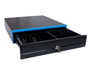 Szuflada do kasy fiskalnej na pieniadze z przewodem RJ12%2C zamykana na klucz i elektronicznie HD KW43