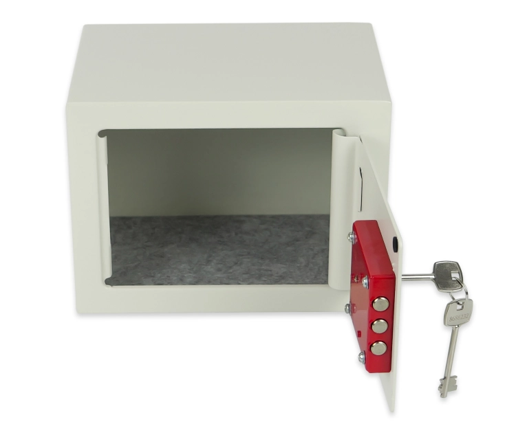 Mały sejf domowy na drogocenne przedmioty i pieniądze, stalowy i wytrzymały SecureBox-10