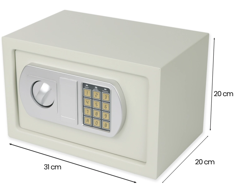 Sejf do przechowywania pieniędzy i drogocennych przedmiotów, elektroniczny na kod i na klucz SecureBox-30