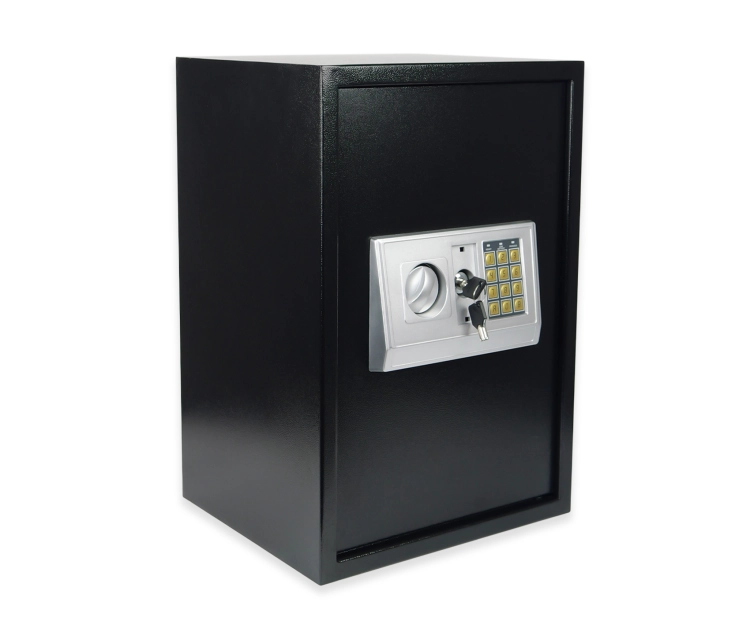 Sejf biurowy na kod PIN i klucz, duży, pojemny, stalowy z elektronicznym panelem SecureBox-60