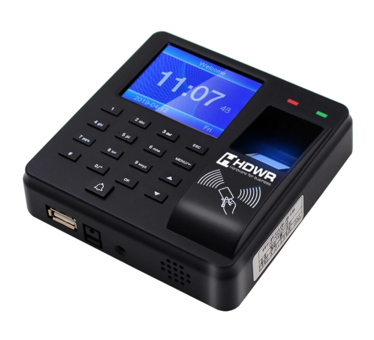 Czytnik godzin pracy wejść i wyjść na kartę RFID, odcisk palca, PIN CTR10