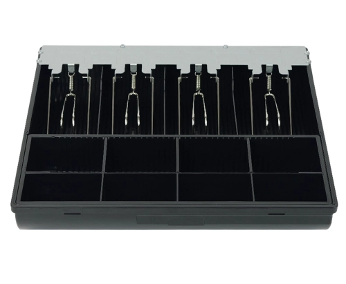 Organizer na pieniądze do szuflady kasowej, 4 przegrody na banknoty i 8 na monety, czarna, HDWR HD-WS35