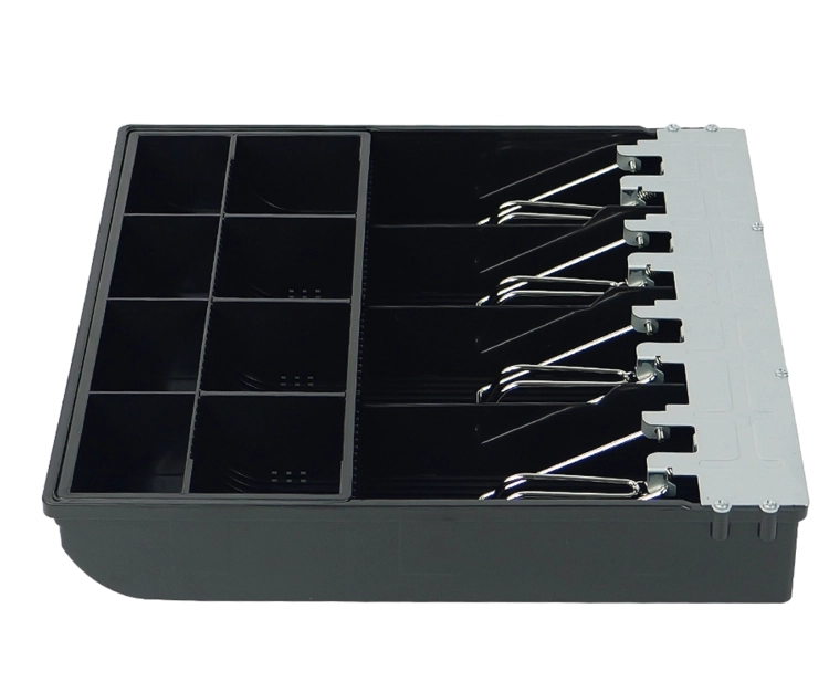 Organizer na pieniądze do szuflady kasowej, 4 przegrody na banknoty i 8 na monety, czarna, HDWR HD-WS35