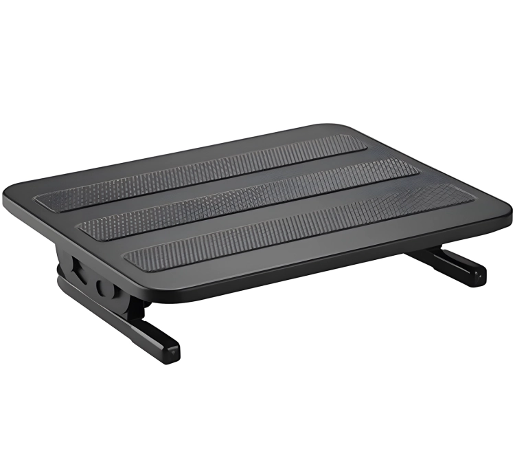 Podnóżek biurowy pod nogi, regulowany, czarny, ergonomiczny FeetFleet-09