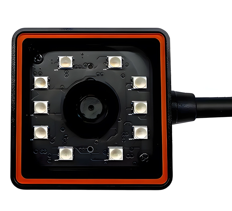 Skaner przemysłowy kodów QR, szybki i automatyczny skan kodów z papierowych etykiet i ekranów LCD HD360