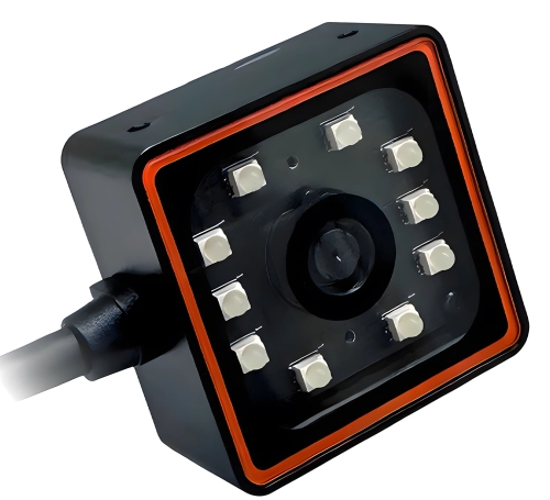 Czytnik QR i kodów kreskowych, stacjonarny na linie produkcyjne, przewodowy, USB, automatyczny skan HD360