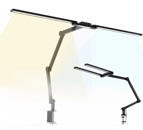 Lampa na biurko LED z regulacją temperatury i jasności, 1550 lm, biurkowa, przykręcana do blatu LumixDesk-04
