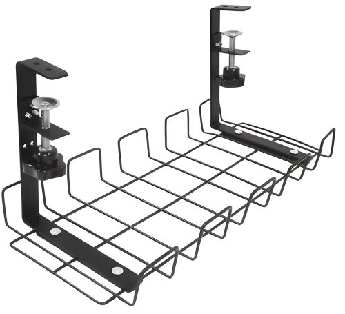 Organizer na kable pod biurko na zacisk, przykręcany, do 9 kg, stalowy HDWR SolidHand-CM01