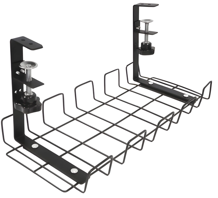 Organizer na kable pod biurko na zacisk, przykręcany, do 9 kg, stalowy HDWR SolidHand-CM01