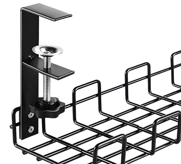 Uchwyt na kable pod biurko, na zacisk, stalowy SolidHand-CM01