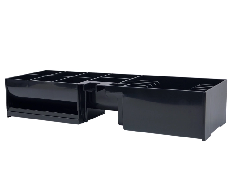 Wkład do szuflady kasowej HD-KFT46, 6 przegród na banknoty i 8 na monety, z zamkiem na klucz HD-WS46